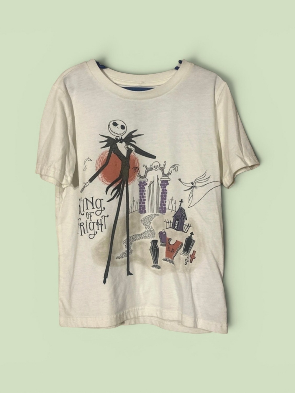 Disney Nightmare Before Christmas Jack Skellington King of Fright Tee - Size 6/7